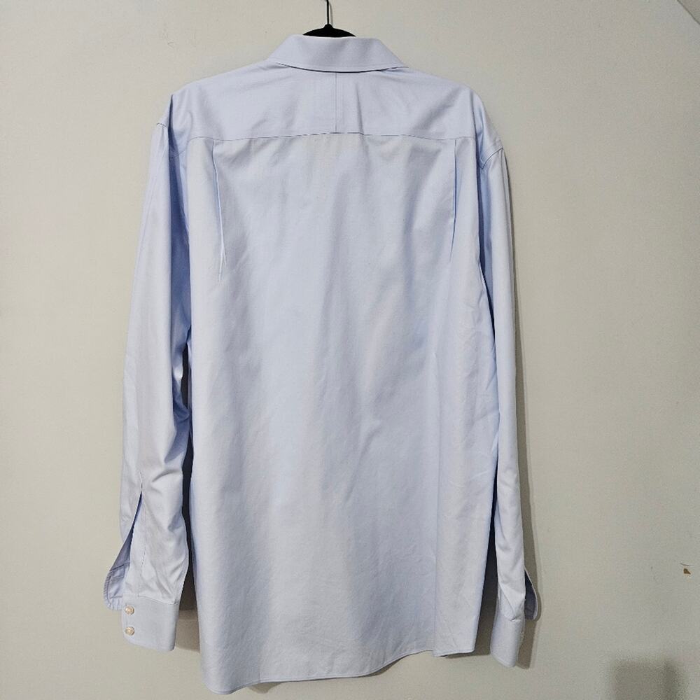 Charles Tyrwhitt Blue Dress Shirt Mens 17.5 Classic Fit Non Iron Cotton Office - Picture 5 of 12